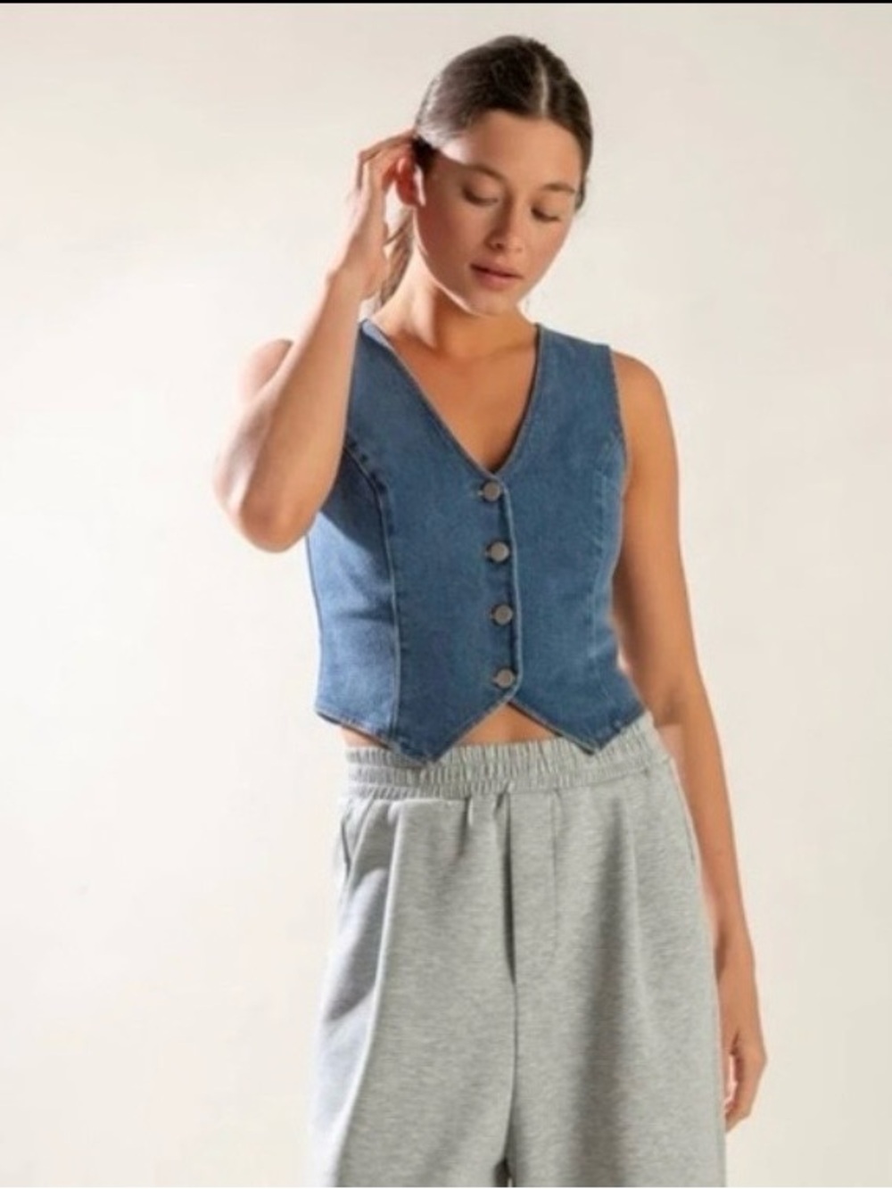 NWT Flying Tomato | Free Market Island daydreams Denim vest